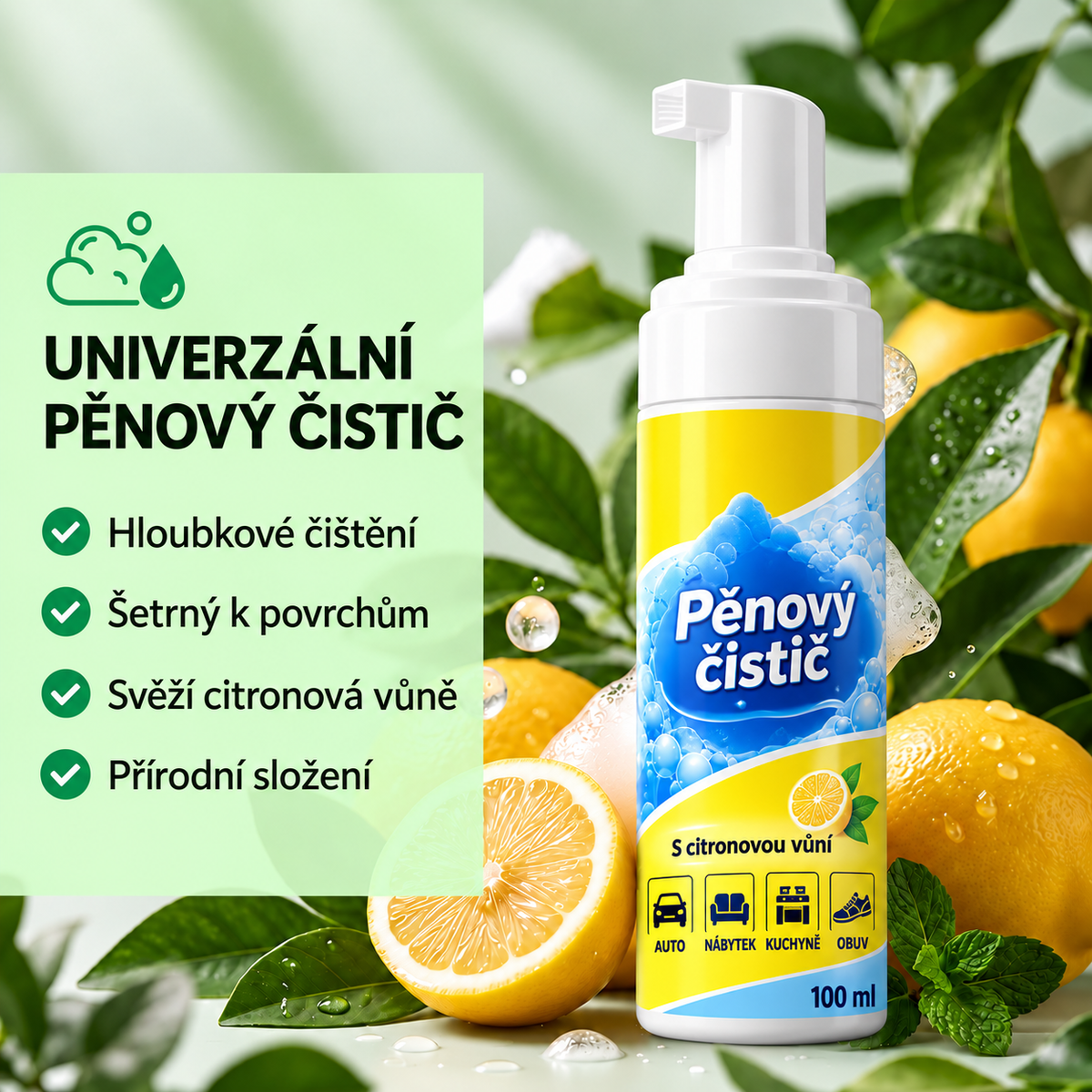 JEN DNES 80% SLEVA|Creawel® 4v1 enzymatický pěnový čistič – Kuchyně, auto, pohovka i boty, jedna láhev zvládne všechno