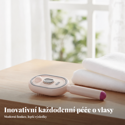 BILLHOL® ✨ Elektrický rozprašovací kartáč na vlasy 5 v 1 – Hladké, lesklé vlasy bez krepatění | Rozčesává, masíruje a osvěžuje
