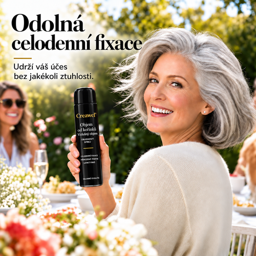 ⏳🔥 ČASOVĚ OMEZENÁ SLEVA 70 %! ⏰ Creawel® RootLift AirVolume Stylingový Sprej S Broskvovou Vůní – Okamžitý Objem Od Kořínků, Plnější Vzhled Vlasů A Pružná Fixace Po Celý Den
