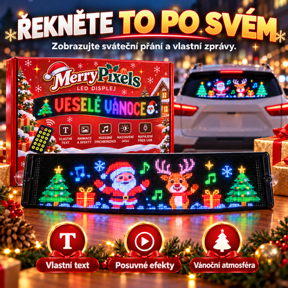 BILLHOL® 🎄Vánoční LED displej do zadního okna auta 2026 – Limitovaná vánoční edice s animovanými motivy a chytrým ovládáním přes aplikaci