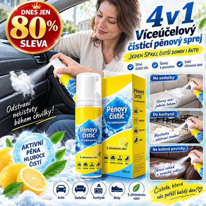 JEN DNES 80% SLEVA｜Creawel® 4v1 enzymatický pěnový čistič – Kuchyně, auto, pohovka i boty, jedna láhev zvládne všechno