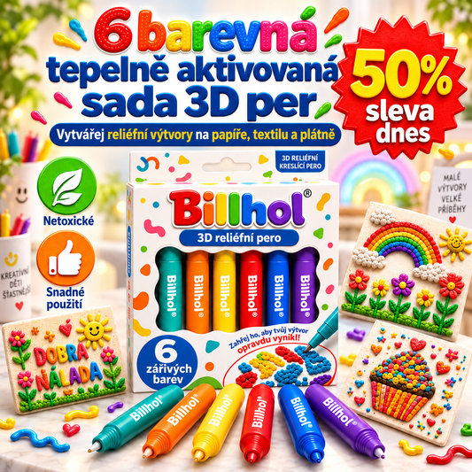 Ušetřete 50 % při dnešní objednávce丨𝐁i𝐥𝐥𝐡𝐨𝐥®👑3D reliéfní pero – Proměňte obyčejné kresby v hmatatelné 3D umění