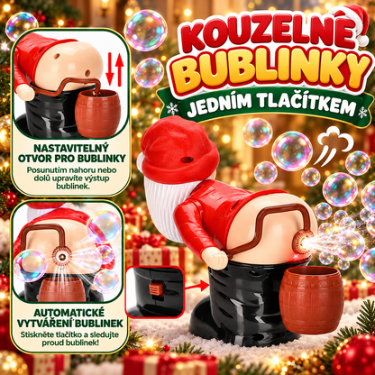 Vánoční akce – 50% SLEVA 🔥 | BILLHOL®🎄 Prdící Santa 💨Automat na bubliny | Vtipná vánoční hračka a originální dárek 🎅🎁