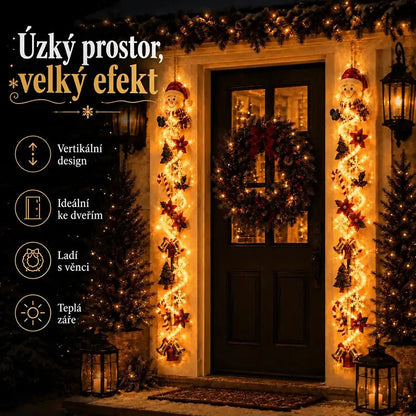 BILLHOL® 🎉Zářivá vánoční kaskáda – Luxusní LED dekorace s hřejivým světlem | 6 kouzelných vánočních motivů