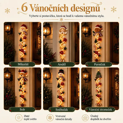 BILLHOL® 🎉Zářivá vánoční kaskáda – Luxusní LED dekorace s hřejivým světlem | 6 kouzelných vánočních motivů