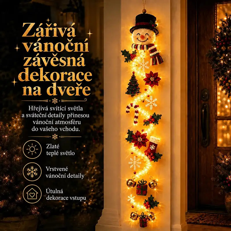 BILLHOL® 🎉Zářivá vánoční kaskáda – Luxusní LED dekorace s hřejivým světlem | 6 kouzelných vánočních motivů