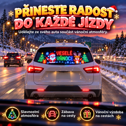 BILLHOL® 🎄Vánoční LED displej do zadního okna auta 2026 – Limitovaná vánoční edice s animovanými motivy a chytrým ovládáním přes aplikaci