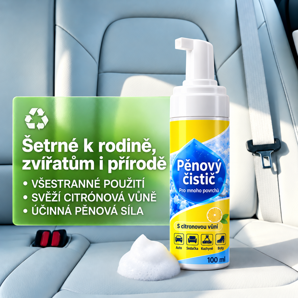 JEN DNES 80% SLEVA｜Creawel® 4v1 enzymatický pěnový čistič – Kuchyně, auto, pohovka i boty, jedna láhev zvládne všechno