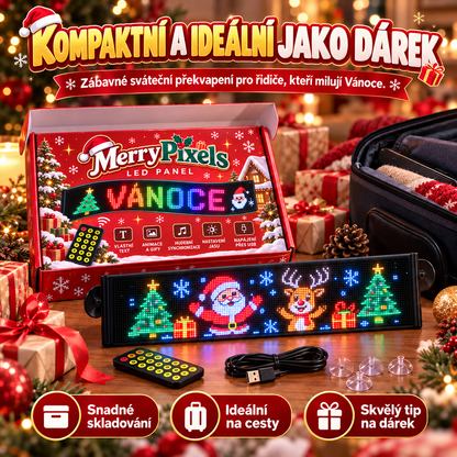 BILLHOL® 🎄Vánoční LED displej do zadního okna auta 2026 – Limitovaná vánoční edice s animovanými motivy a chytrým ovládáním přes aplikaci