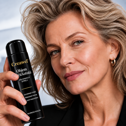 ⏳🔥 ČASOVĚ OMEZENÁ SLEVA 70 %! ⏰ Creawel® RootLift AirVolume Stylingový Sprej S Broskvovou Vůní – Okamžitý Objem Od Kořínků, Plnější Vzhled Vlasů A Pružná Fixace Po Celý Den