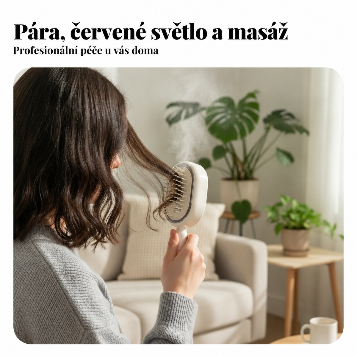 BILLHOL® ✨ Elektrický rozprašovací kartáč na vlasy 5 v 1 – Hladké, lesklé vlasy bez krepatění | Rozčesává, masíruje a osvěžuje