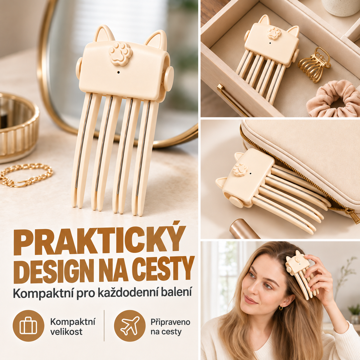 🎉 Více než 50 000 prodaných kusů | BILLHOL® 🙆‍♀️ Prémiová bezdrátová spona pro objem vlasů – přirozené nadzvednutí od kořínků a viditelně bohatší účes