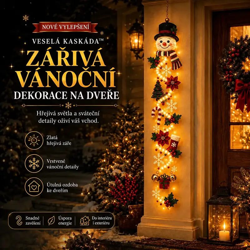 BILLHOL® 🎉Zářivá vánoční kaskáda – Luxusní LED dekorace s hřejivým světlem | 6 kouzelných vánočních motivů